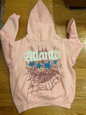 Pink atlanta spider hoodie brand new with tags size medium mens 1:1